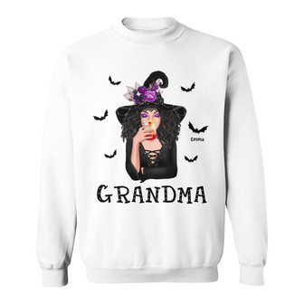 Halloween Witch Mom Grandma Custom Sweatshirt - Gift for Mom - Thegiftio UK