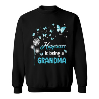 Happiness Is Being Grandma Blue Dandelion Custom Shirt - Thegiftio UK