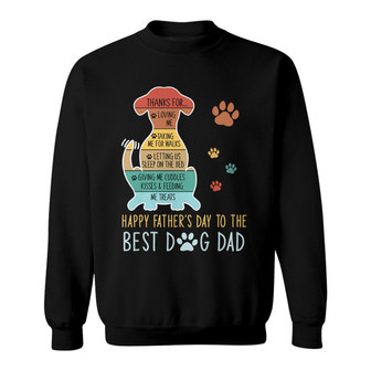 Happy Father's Day Dog Dad Retro Custom Sweatshirt - Thegiftio UK
