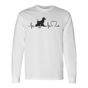 Heart Beat One Dog Walking Custom Long Sleeve Shirt - Dog Lovers Gift - Thegiftio UK