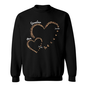 Heart Grandma Mom Personalized Sweatshirt - Gift for Grandma - Thegiftio UK