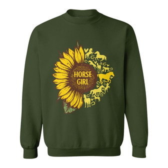 Horse Girl Sunflower Custom Sweatshirt - Gift for Horse Lovers - Thegiftio UK