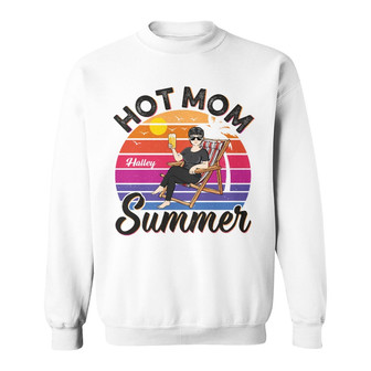 Hot Mom Summer Beach Personalized Sweatshirt - Gift for Mom - Thegiftio UK