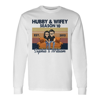 Hubby And Wifey Season Custom Long Sleeve Shirt - Anniversary Gift - Thegiftio UK