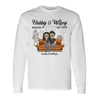 Hubby And Wifey Season Custom Long Sleeve Shirt - Anniversary Gift - Thegiftio UK