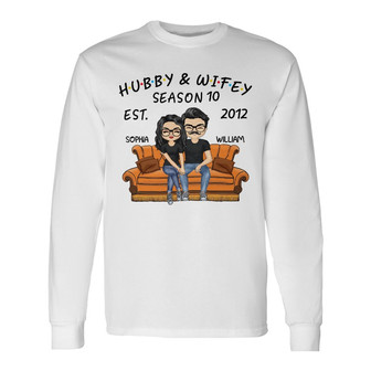 Hubby And Wifey Season Custom Long Sleeve Shirt - Anniversary Gift - Thegiftio UK