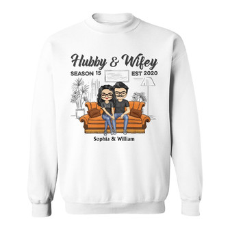 Hubby And Wifey Season Custom Sweatshirt - Anniversary Gift - Thegiftio UK