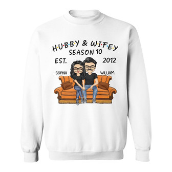 Hubby And Wifey Season Custom Sweatshirt - Anniversary Gift - Thegiftio UK