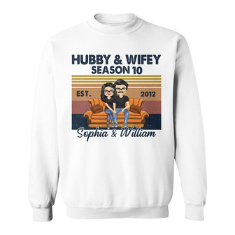 Hubby And Wifey Season Custom Sweatshirt - Anniversary Gift - Thegiftio UK