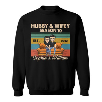 Hubby And Wifey Season Custom Sweatshirt - Gift For Couple - Thegiftio UK