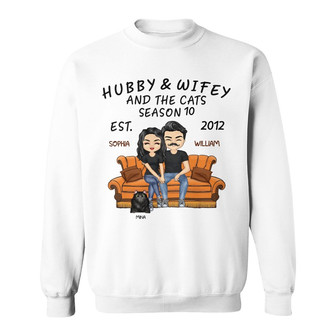 Hubby And Wifey Season Custom Sweatshirt - Gift for Couples - Thegiftio UK