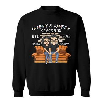 Hubby And Wifey Season Personalized Sweatshirt - Couple Gift - Thegiftio UK