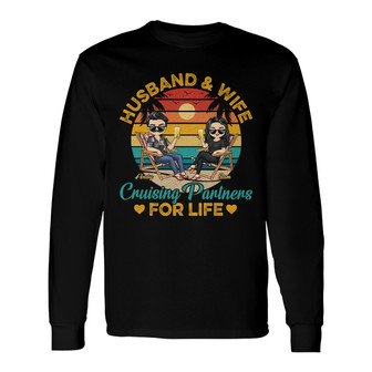 Husband And Wife Cruising Partners Custom Long Sleeve Shirt - Gift - Thegiftio UK
