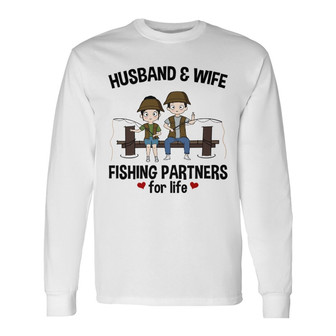 Husband And Wife Fishing Partners Custom Long Sleeve Shirt - Gift - Thegiftio UK