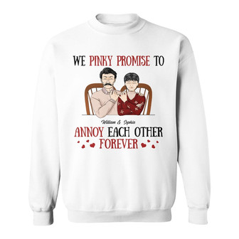 Husband Wife We Pinky Promise Custom Sweatshirt - Couple Gift - Thegiftio UK