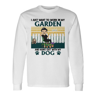 I Just Want To Work And Hang Out Custom Long Sleeve Shirt - Thegiftio UK