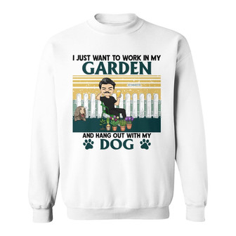 I Just Want To Work And Hang Out Custom Sweatshirt - Thegiftio UK