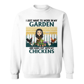 I Just Want To Work Custom Sweatshirt - Gift for Gardeners - Thegiftio UK