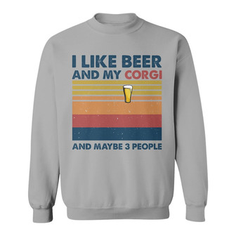 I Like Beer And Corgi Custom Sweatshirt - Gift for Dog Lovers - Thegiftio UK