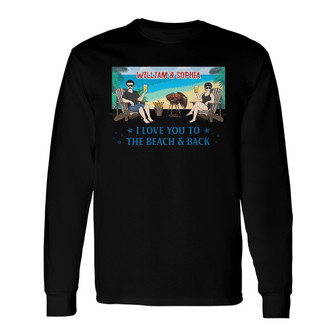 I Love You To The Beach Custom Long Sleeve Shirt - Gift for Couples - Thegiftio UK