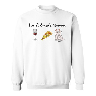 I'm A Simple Woman Funny Cartoon Cat Custom Sweatshirt - Gift - Thegiftio UK