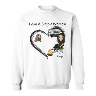 I'm A Simple Woman Personalized Sweatshirt - Gift for Dog Lovers - Thegiftio UK