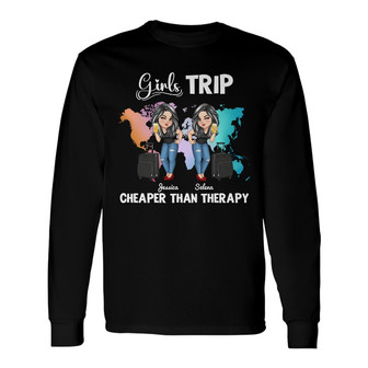 It's Girls Trip World Map Custom Long Sleeve Shirt - Gift for Her - Thegiftio UK