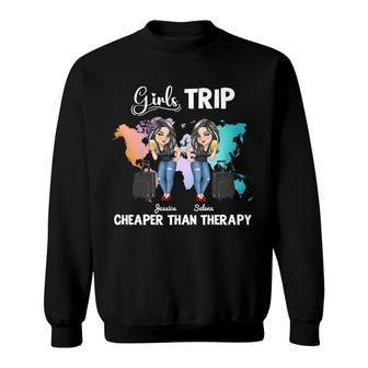 It's Girls Trip World Map Custom Sweatshirt - Gift for Her - Thegiftio UK