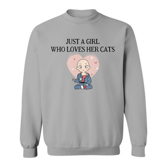 Just A Girl Who Loves Her Cats Custom Sweatshirt - Thegiftio UK
