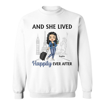 Just A Girl Who Loves Traveling Custom Sweatshirt - Travel Gift - Thegiftio UK