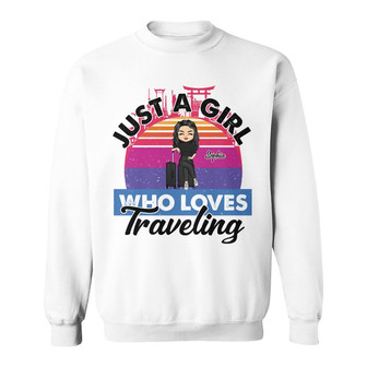 Just A Girl Who Loves Traveling Personalized Sweatshirt - Thegiftio UK