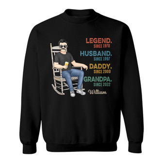Legend Husband Daddy Grandpa Custom Sweatshirt - Father Gift - Thegiftio UK