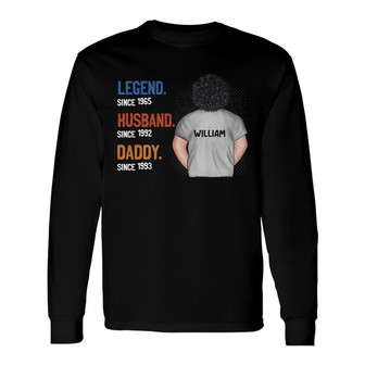 Legend Husband Personalized Long Sleeve Shirt - Gift for Grandpa Dad - Thegiftio UK
