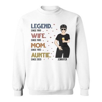 Legend Wife Mom Grandma Custom Sweatshirt - Gift for Family - Thegiftio UK