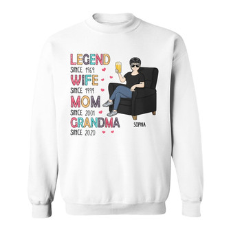 Legend Wife Mom Grandma Custom Sweatshirt - Gift for Mother - Thegiftio UK