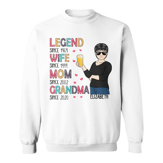 Legend Wife Mom Grandma Custom Sweatshirt - Gift for Mother - Thegiftio UK
