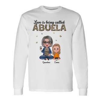 Leopard Love Is Being Called Doll Grandma Custom Long Sleeve Shirt - Thegiftio UK