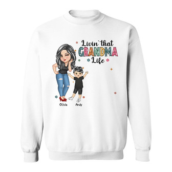 Living That Grandma Life Custom Sweatshirt - Gift for Grandma - Thegiftio UK