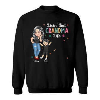 Living That Grandma Life Custom Sweatshirt - Gift for Grandma - Thegiftio UK