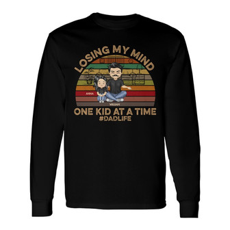 Losing My Mind One Kid At A Time Custom Long Sleeve Shirt - Thegiftio UK