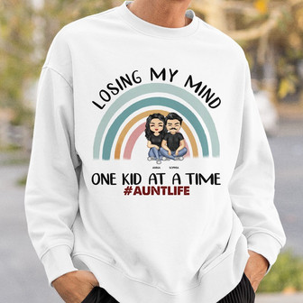 Losing My Mind One Kid At A Time Custom Sweatshirt - Thegiftio UK