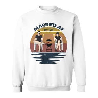 Married AF Custom Sweatshirt for Couples - Gift for Couples - Thegiftio UK