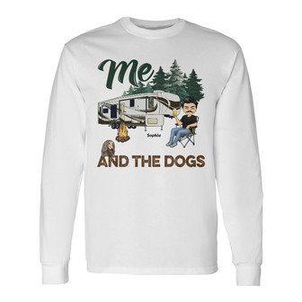 Me & The Dogs Camping Adventures Personalized Long Sleeve Shirt - Gift - Thegiftio UK