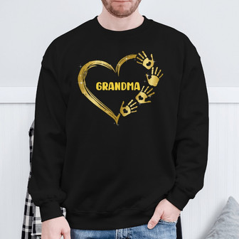 Mom Grandma Colorful Heart Custom Sweatshirt - Gift for Grandma - Thegiftio UK