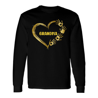 Mom Grandma Colorful Heart Hand Print Custom Shirt - Gift - Thegiftio UK