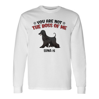 My Dog My Boss Walking Dog Custom Long Sleeve Shirt - Dog Lovers Gift - Thegiftio UK
