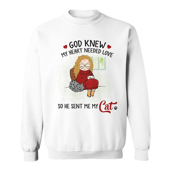 My Heart Needed Love Chibi Girl Cats Custom Sweatshirt - Thegiftio UK