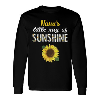 Nana's Sunshine Sunflower Custom Long Sleeve Shirt - Gift for Grandma - Thegiftio UK