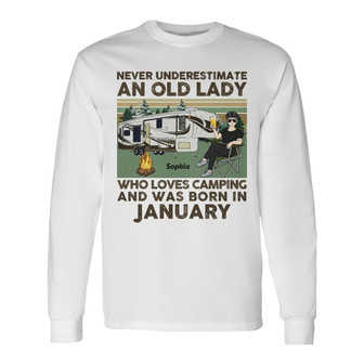 Never Underestimate An Old Lady Who Loves Camping Custom - Thegiftio UK