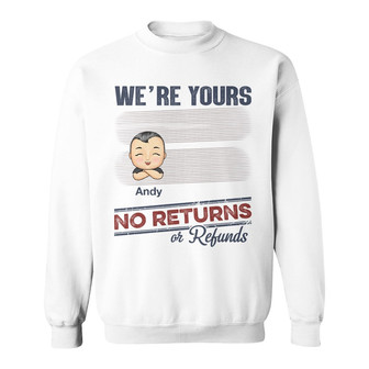 No Returns Or Refunds Chibi Grandkids Custom Sweatshirt - Thegiftio UK
